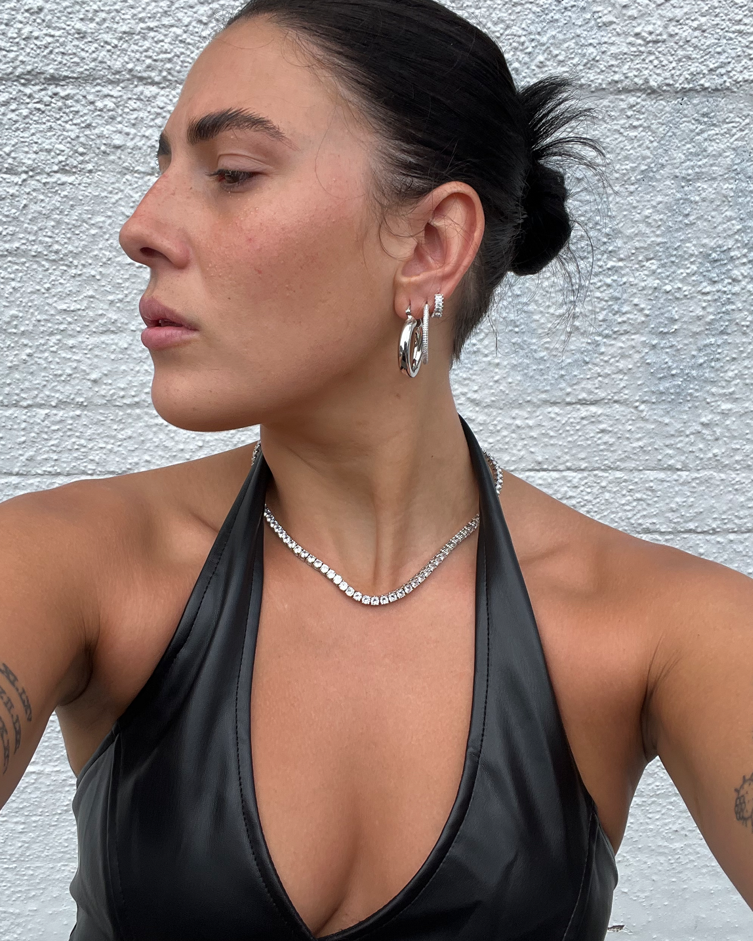 Izoa Novella Tennis Choker Silver