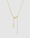 Izoa Aquarius Star Sign Symbol Necklace Gold