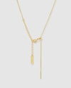 Izoa Libra Star Sign Symbol Necklace Gold