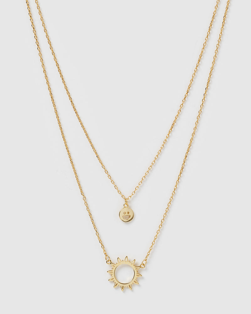 Izoa Sunrays Necklace Gold