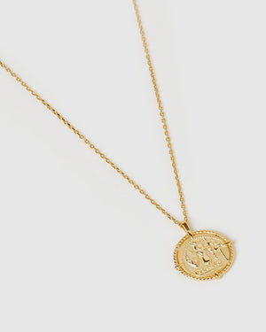 Izoa Superstition Pendant Necklace Gold