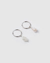 Izoa Swan Song Earrings Silver Freshwater Pearl