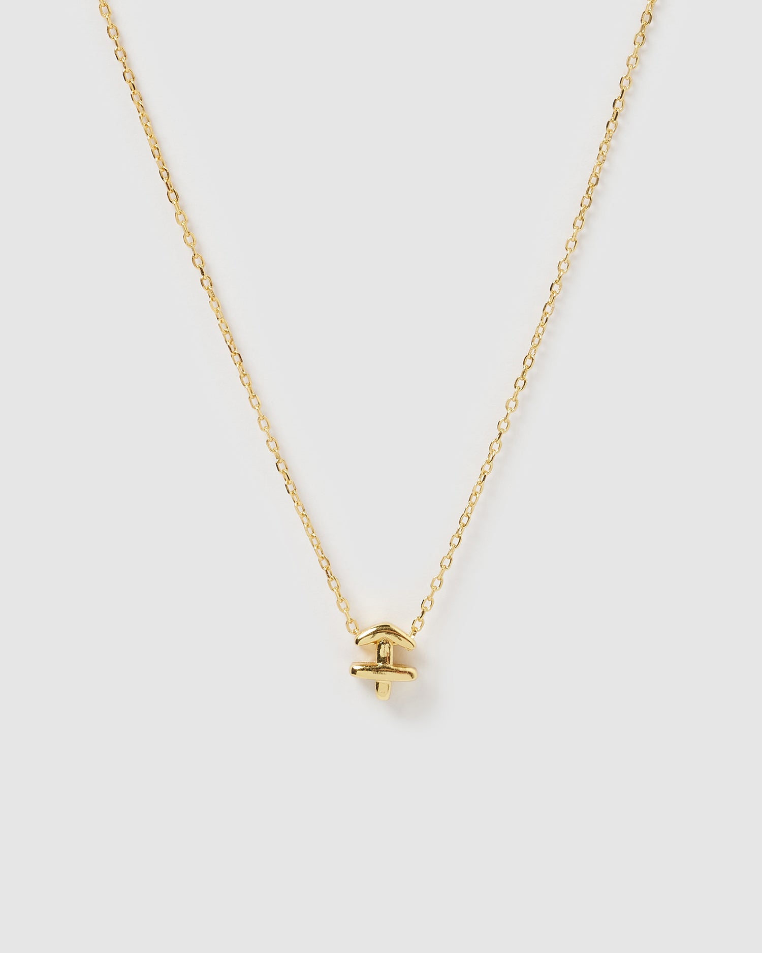 Izoa Sagittarius Star Sign Symbol Necklace Gold