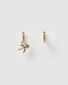 Izoa Sagittarius Star Sign Huggie Earring Gold Multi