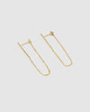 Izoa Samantha Chain drop Earrings Gold