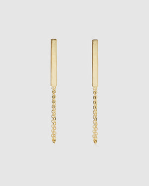 Izoa Samantha Chain drop Earrings Gold