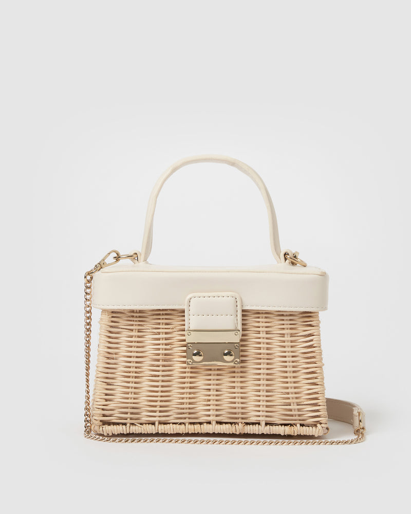 Izoa Sandra Basket Bag White