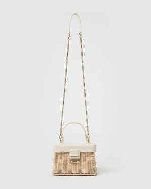Izoa Sandra Basket Bag White
