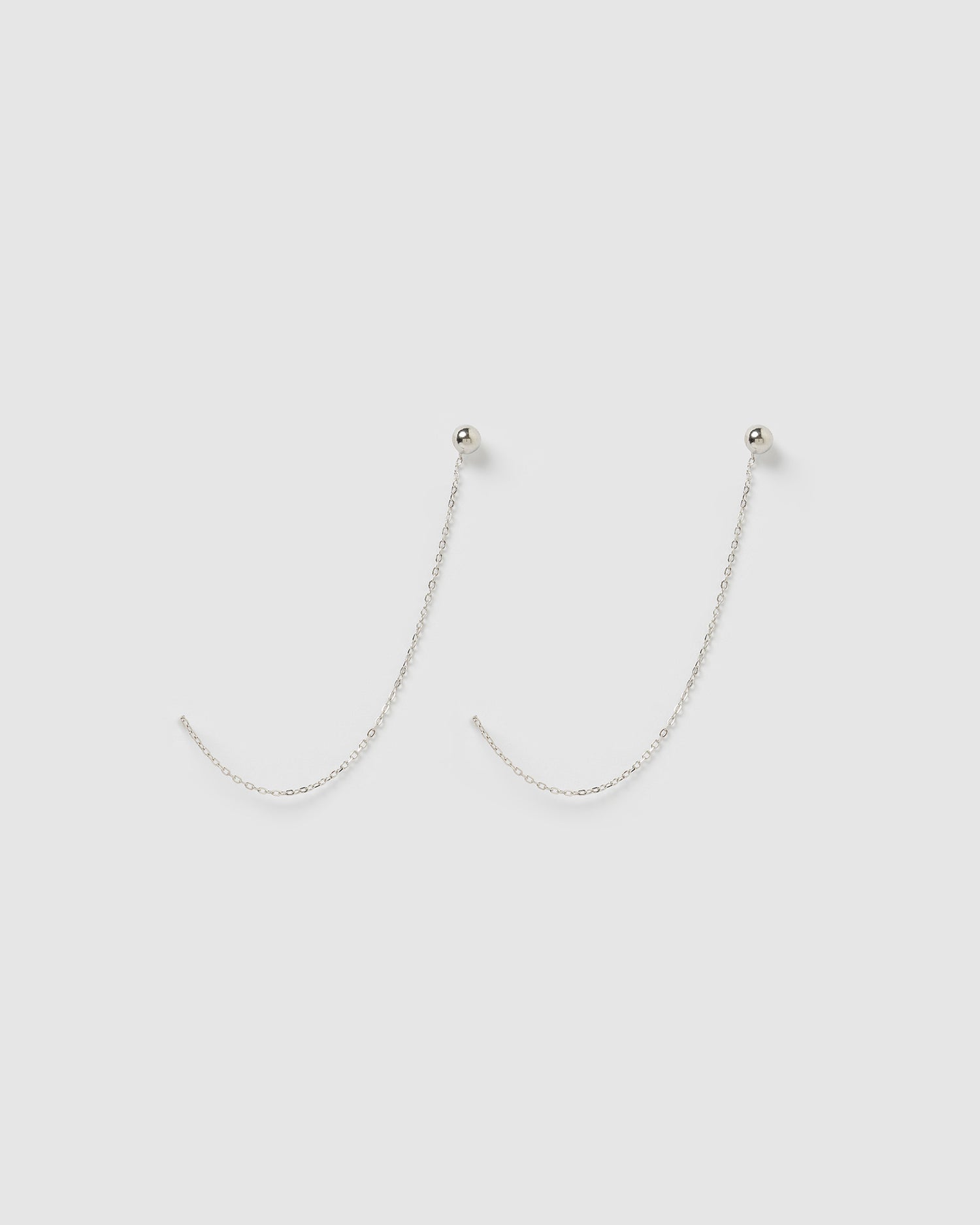 Izoa Scarlett thread Earrings Silver