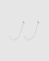Izoa Scarlett thread Earrings Silver