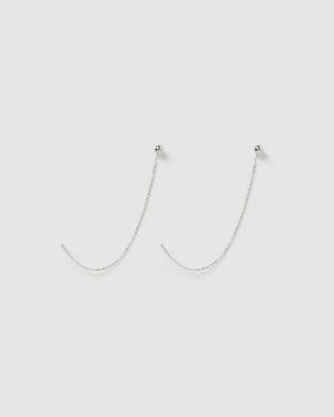 Izoa Scarlett thread Earrings Silver