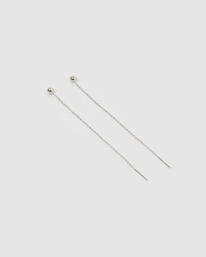 Izoa Scarlett thread Earrings Silver