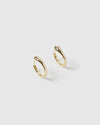 Izoa Serpent Huggie Earrings Gold