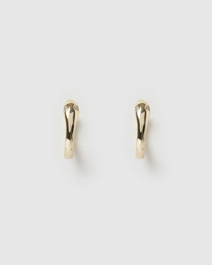 Izoa Serpent Huggie Earrings Gold