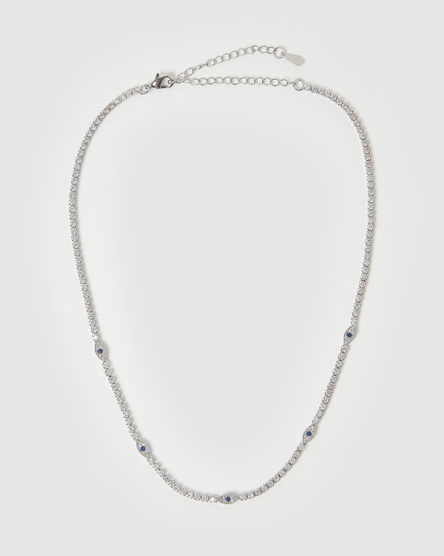 Izoa Shani Eye Choker Necklace Sterling Silver