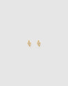 Izoa Strike Stud Earrings in Gold