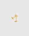 Izoa Strike Stud Earrings in Gold