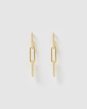 Izoa Talia Link Earrings Gold