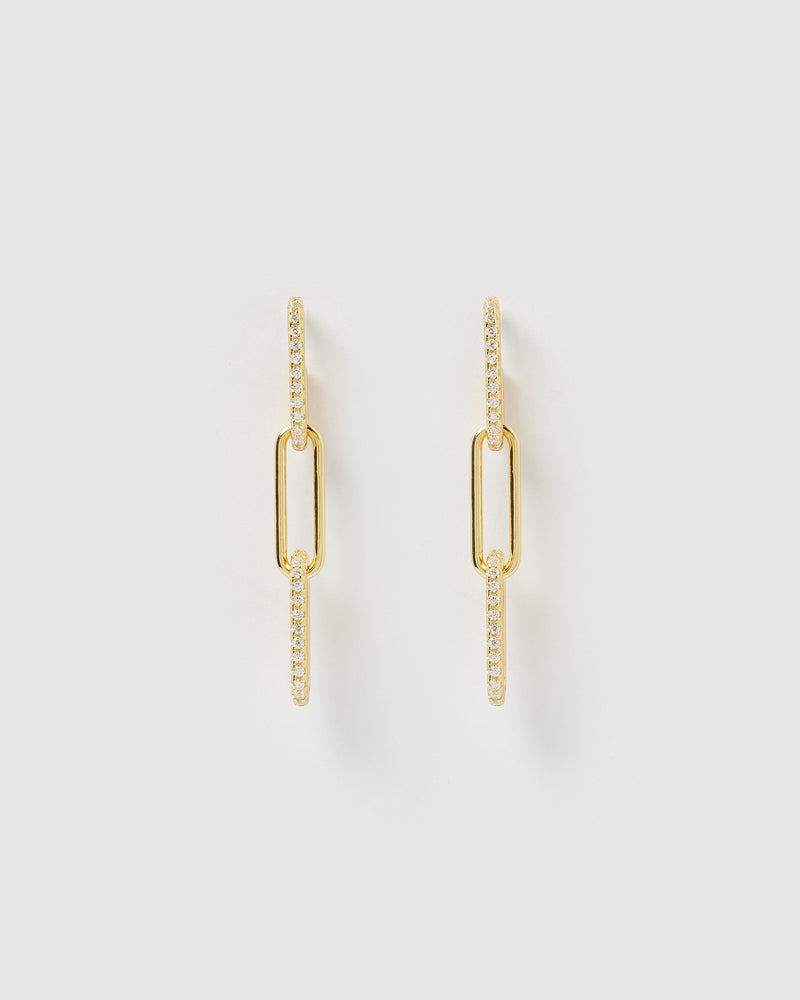 Izoa Talia Link Earrings Gold