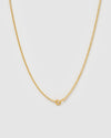 Izoa Tiana Evil Eye Necklace Gold Turquoise