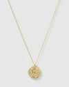 Izoa Two Moons Coin Necklace Gold