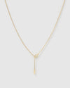Izoa Two Moons Coin Necklace Gold