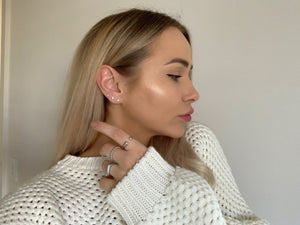 Izoa Tala Stud Earrings in Sterling Silver