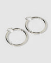Izoa Teddy Hoop Earrings Silver