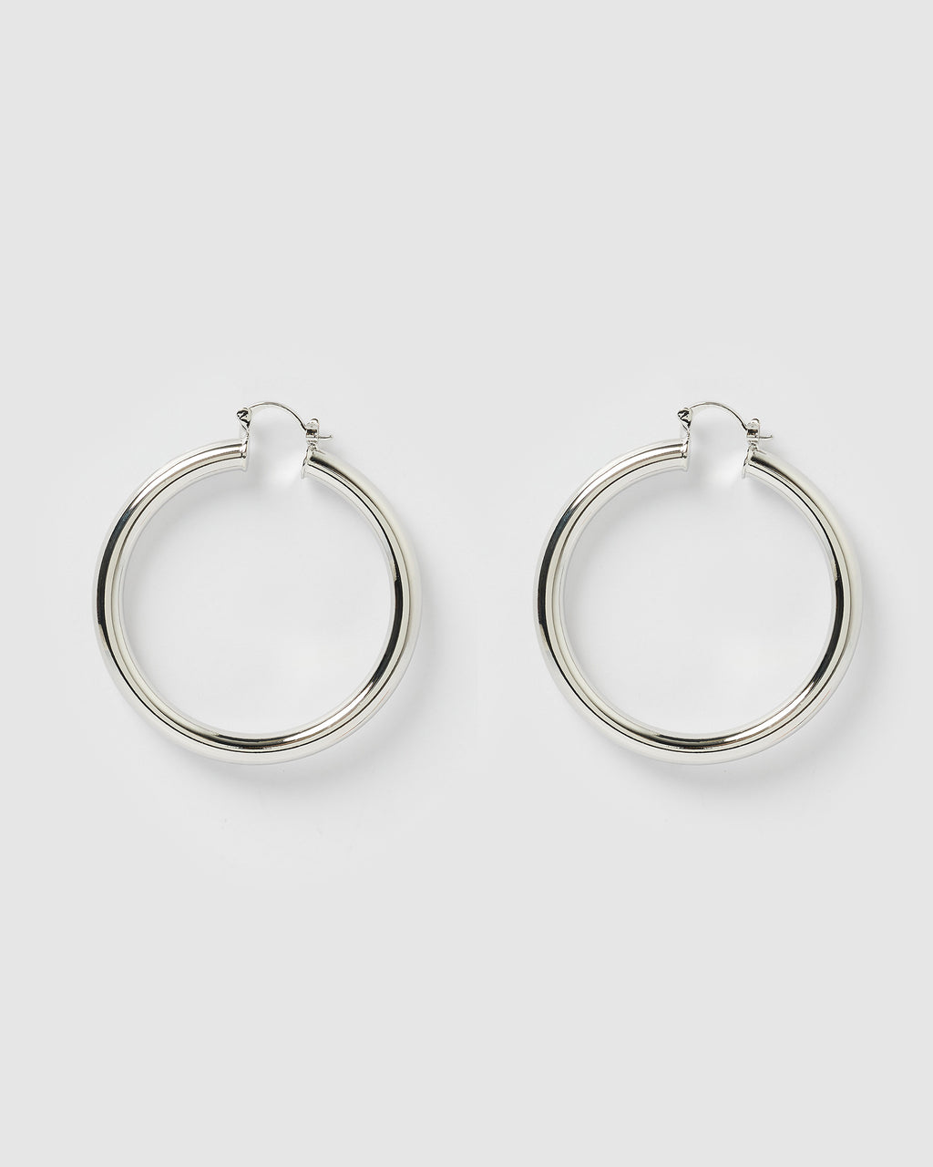 Izoa Teddy Hoop Earrings Silver