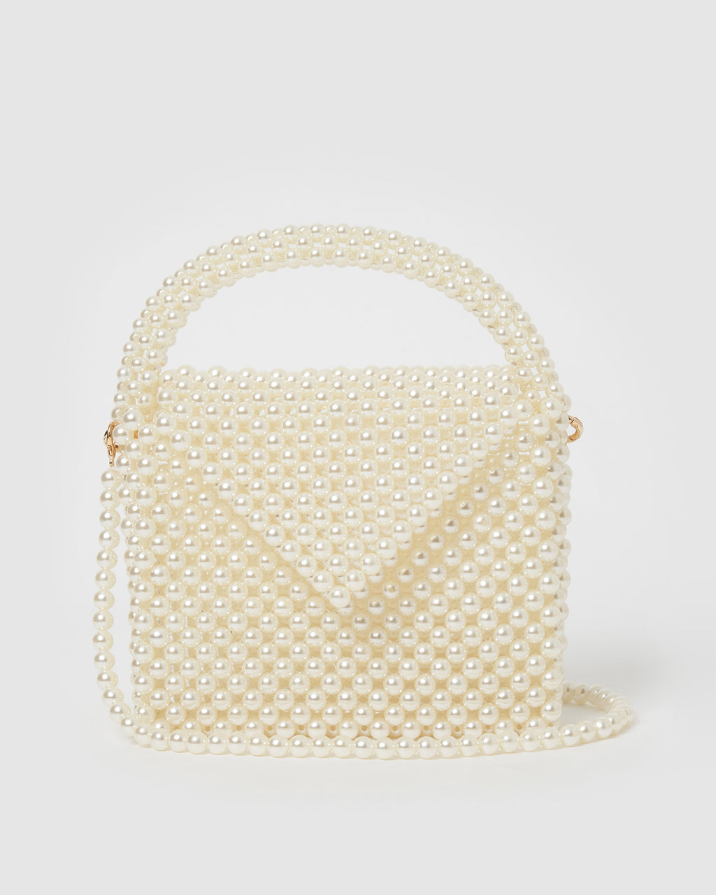 Izoa Tiffany Pearl Handbag White