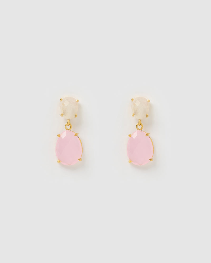 Izoa Tinsley Earrings Pink Gold