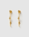 Izoa Tori Drop Stud Earrings Gold