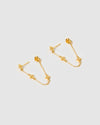 Izoa Tori Drop Stud Earrings Gold