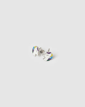 Izoa Kids Unicorn Stud Earrings Sterling Silver