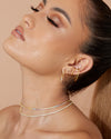 Izoa Lightning Bolt Huggie Earrings Gold