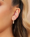 Izoa Apres Safety Pin Huggie Earrings Multi Gold