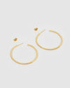 Izoa Valeria Hoop Earrings Gold