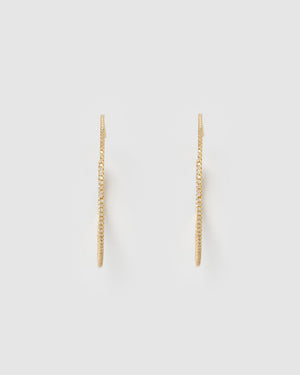 Izoa Valeria Hoop Earrings Gold