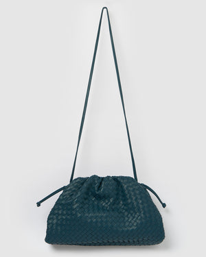 Izoa Vincenza Woven Bag Dark Teal
