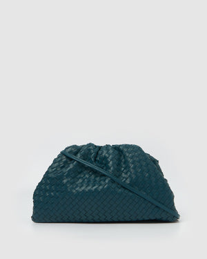 Izoa Vincenza Woven Bag Dark Teal