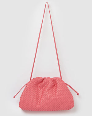 Izoa Vincenza Woven Bag Hot Pink