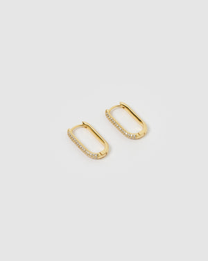 Izoa Voleta Hoop Earrings Gold