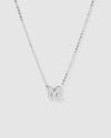 Izoa Kids Alphabet Letter M Necklace Sterling Silver