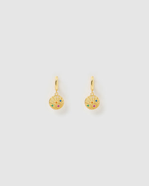 Izoa Viola Huggie Earrings Gold