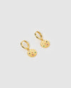 Izoa Viola Huggie Earrings Gold