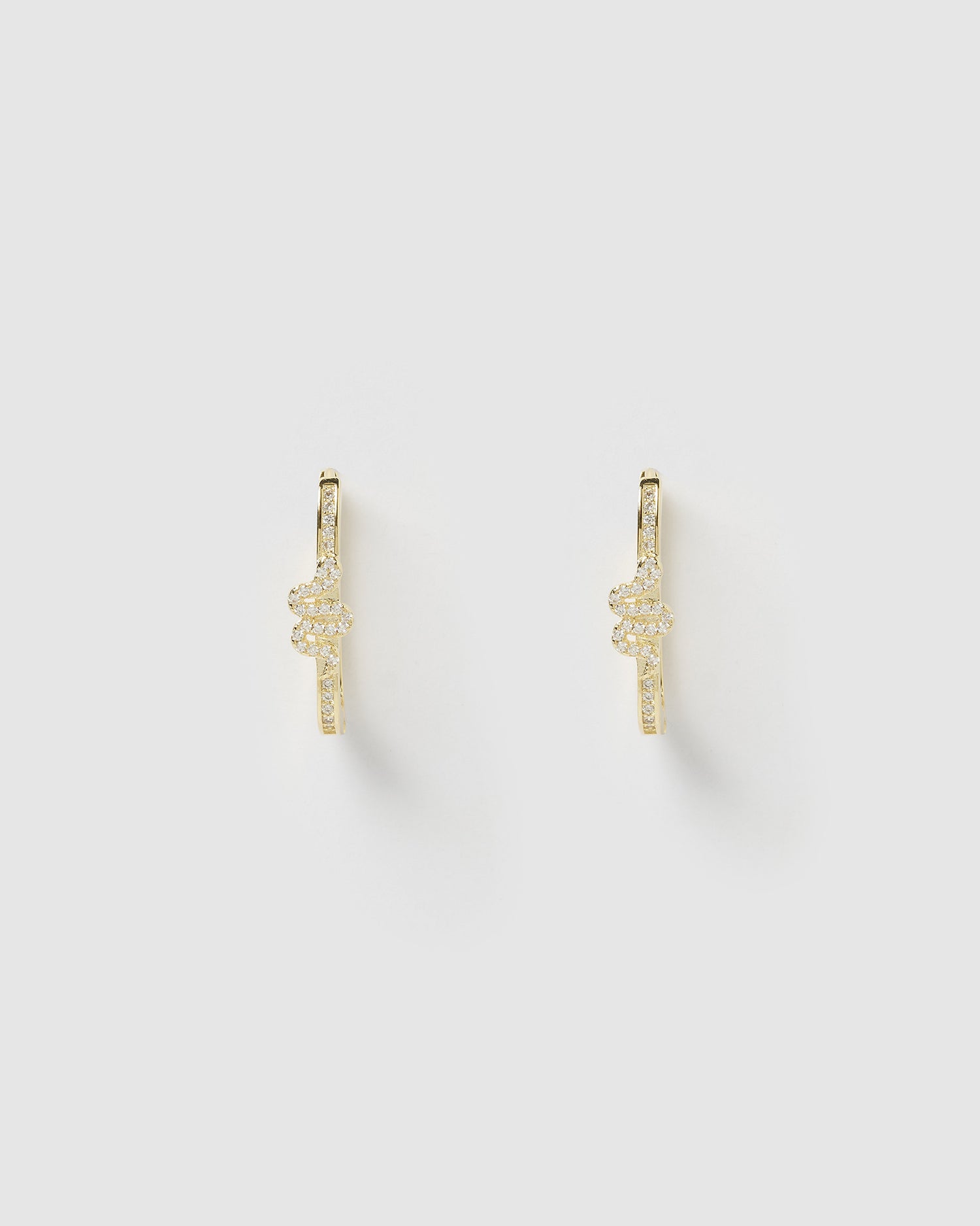 Izoa Viper Hoop Earrings Gold