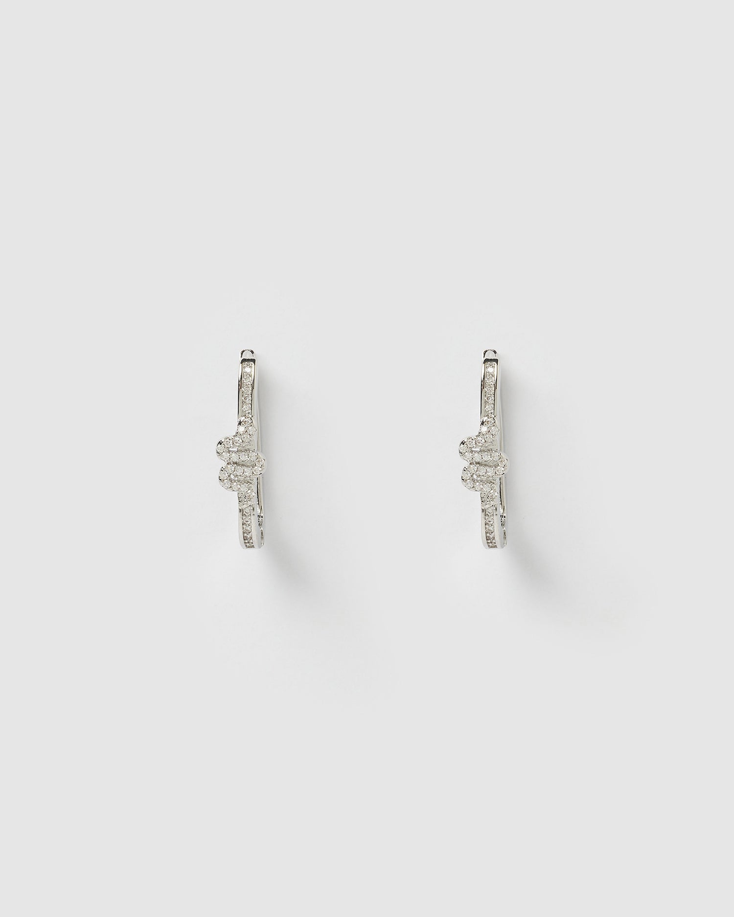 Izoa Viper Hoop Earrings Silver