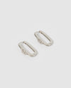 Izoa Viper Hoop Earrings Silver
