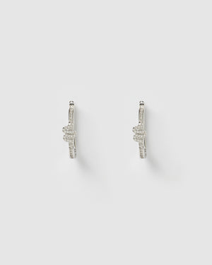 Izoa Viper Hoop Earrings Silver
