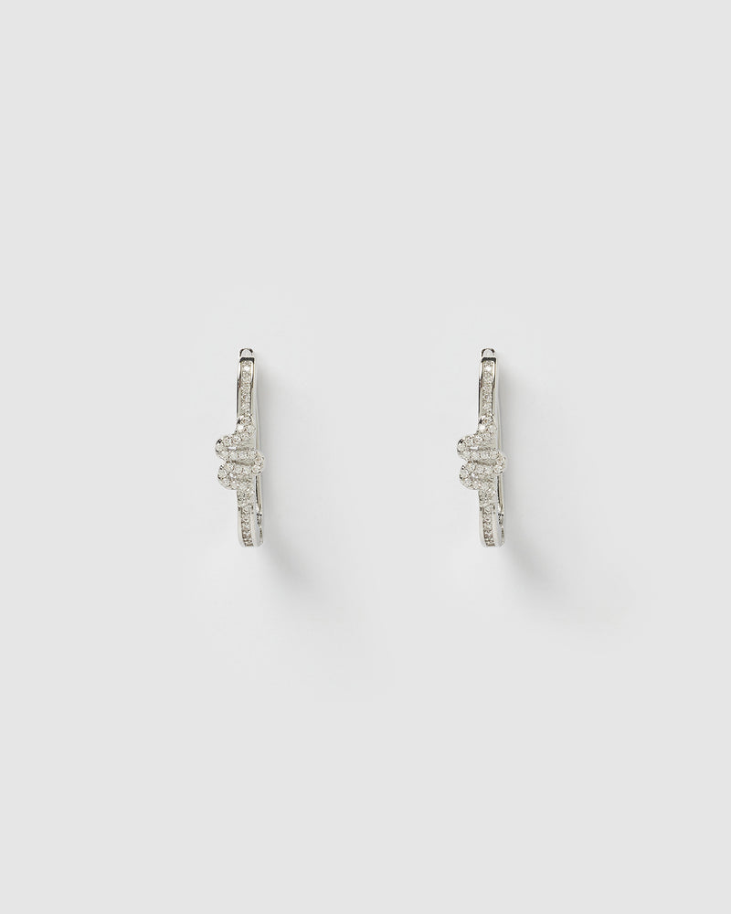 Izoa Viper Hoop Earrings Silver